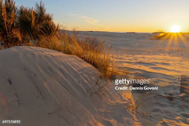 jockey ridge dune sunset - kitty hawk beach stock pictures, royalty-free photos & images