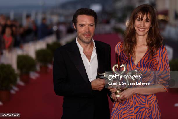 Nicolas Bedos and Doria Tillier attend the Winners' Red Carpet after the closing ceremony of 31st Cabourg Film Festival on June 17, 2017 in Cabourg,...