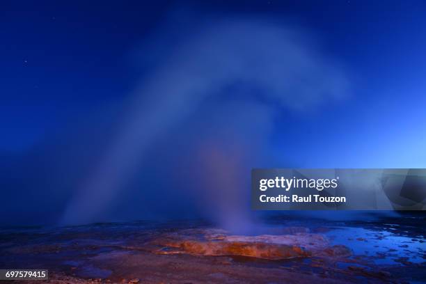 "wyoming, usa." - great fountain geyser stock pictures, royalty-free photos & images