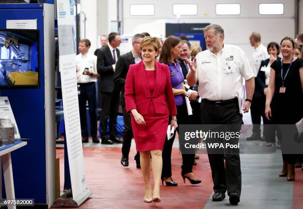 First Minister Nicola Sturgeon during a visit to the Advanced Forming Research Centre in Renfrew where she took a tour of the facility before making...