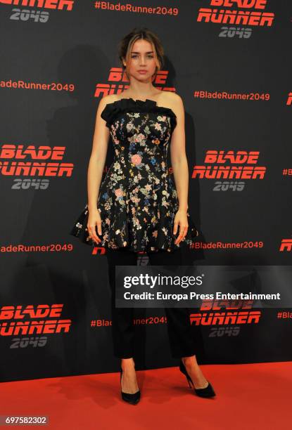 Ana de Armas attends 'Blade Runner 2049' photocall during at Arts Hotel on June 19, 2017 in Barcelona, Spain.