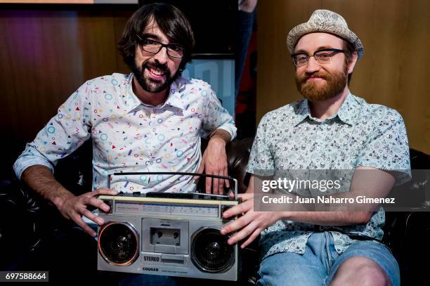 Quique Peinado and Manuel Burque present 'Radio Gaga' at Telefonica on June 19, 2017 in Madrid, Spain.