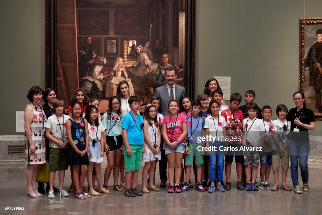 Spanish Royals Attend 'El Arte De Educar' At Prado Museum