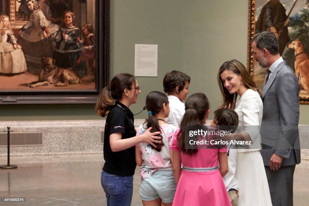 Spanish Royals Attend 'El Arte De Educar' At Prado Museum