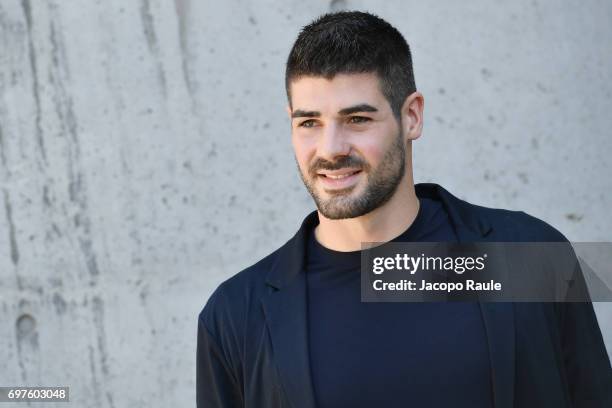 Filippo Lanza attends the Giorgio Armani show during Milan Men's Fashion Week Spring/Summer 2018 on June 19, 2017 in Milan, Italy.