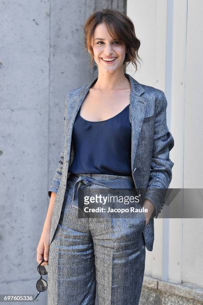 Valentina Belle attends the Giorgio Armani show during Milan Men's Fashion Week Spring/Summer 2018 on June 19, 2017 in Milan, Italy.