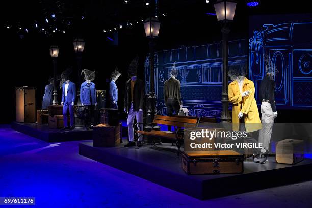 Model walks the runway at the Canali fashion show during Milan Men's Fashion Week Spring/Summer 2018 on June 17, 2017 in Milan, Italy.