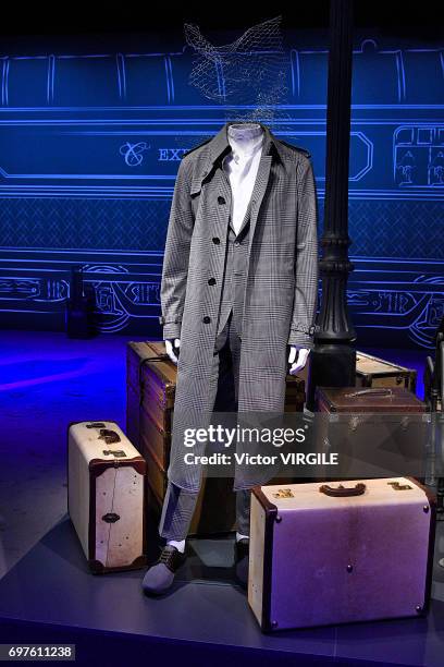 Model walks the runway at the Canali fashion show during Milan Men's Fashion Week Spring/Summer 2018 on June 17, 2017 in Milan, Italy.