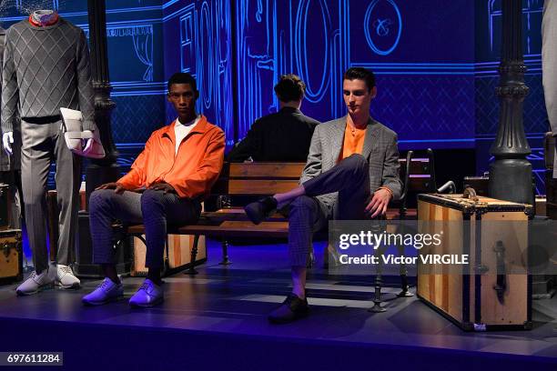 Model walks the runway at the Canali fashion show during Milan Men's Fashion Week Spring/Summer 2018 on June 17, 2017 in Milan, Italy.