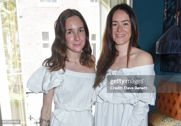 Serafina Sama and Alex Eagle attend the Isa Arfen x Alex Eagle lunch at The Chess Club on June 19, 2017 in London, England.