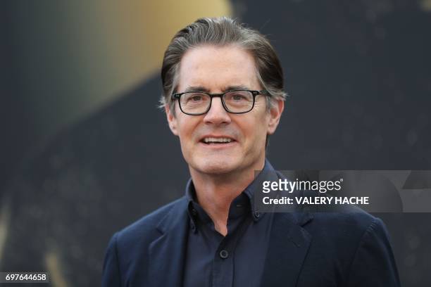 Actor Kyle MacLachlan poses during a photocall for the TV show "Twin Peaks" as part of the 57th Monte-Carlo Television Festival on June 19, 2017 in...