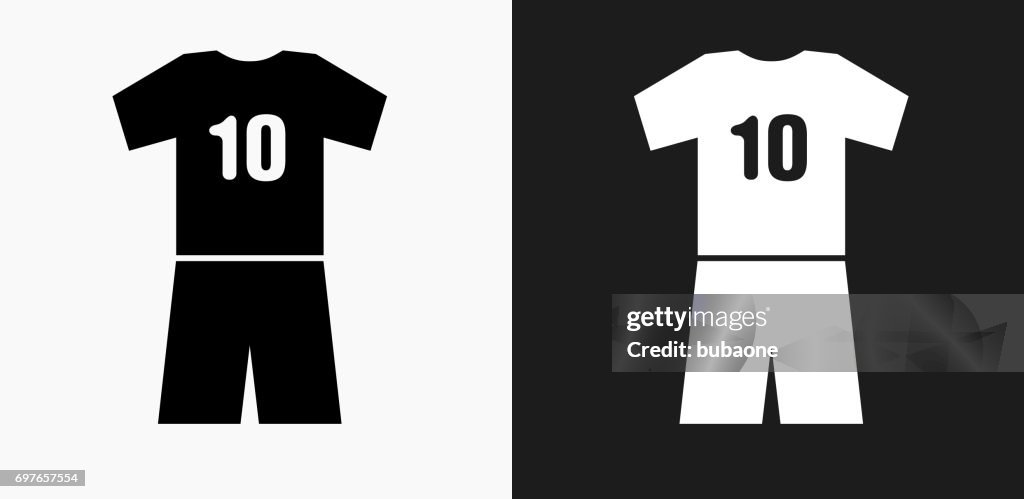 Jersey Icon on Black and White Vector Backgrounds