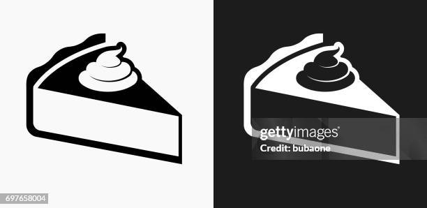ilustrações de stock, clip art, desenhos animados e ícones de pie icon on black and white vector backgrounds - tarte de fruta