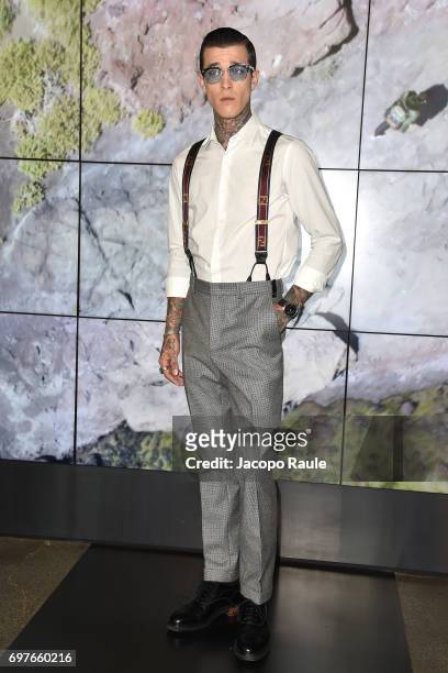 Jimmy Q attends the Fendi show during Milan Men's Fashion Week Spring/Summer 2018 on June 19, 2017 in Milan, Italy.