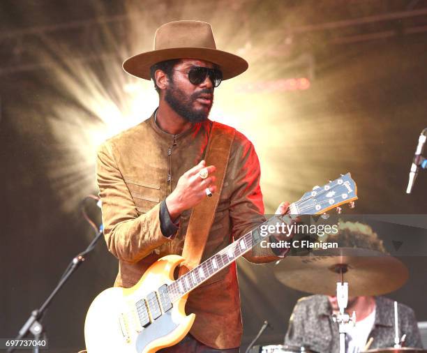 Musician Gary Clark Jr. Performs during the 2017 Monterey International Pop Festival at Monterey County Fairgrounds on June 18, 2017 in Monterey,...