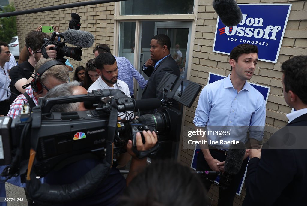 Democratic Congressional Candidate In Georgia's Special Election Jon Ossoff Campaigns In Georgia