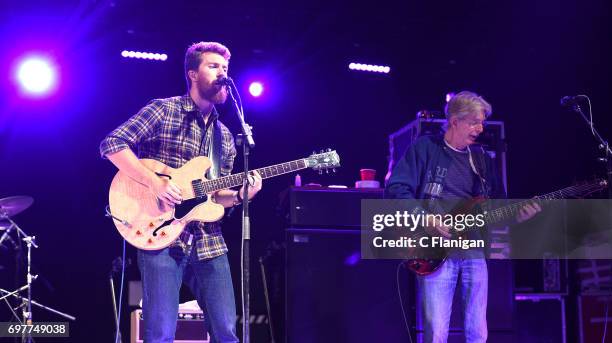 Grahame Lesh with father Phil Lesh of The Terrapin Family Band perform during the 2017 Monterey International Pop Festival at Monterey County...