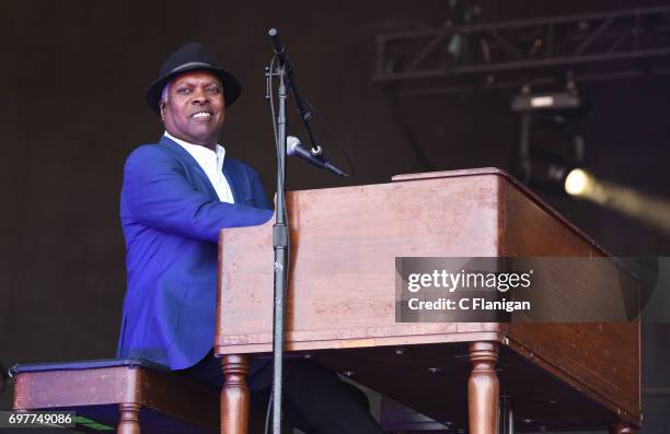 Musician Booker T. Jones performs during the 2017 Monterey International Pop Festival at Monterey County Fairgrounds on June 18, 2017 in Monterey,...