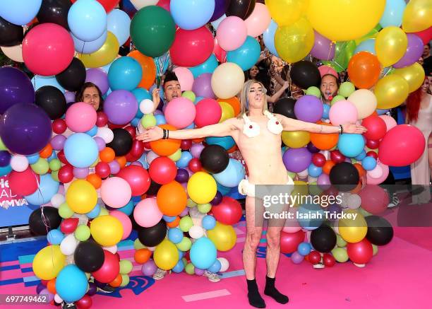 Marianas Trench arrive at the 2017 iHeartRADIO MuchMusic Video Awards at MuchMusic HQ on June 18, 2017 in Toronto, Canada.