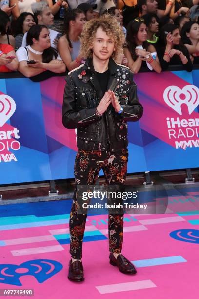 Francesco Yates arrives at the 2017 iHeartRADIO MuchMusic Video Awards at MuchMusic HQ on June 18, 2017 in Toronto, Canada.