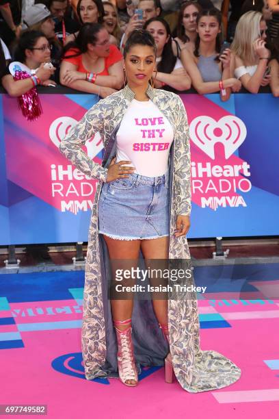 Lilly Singh arrives at the 2017 iHeartRADIO MuchMusic Video Awards at MuchMusic HQ on June 18, 2017 in Toronto, Canada.