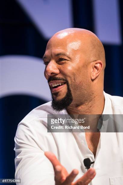Award winning artist, actor and producer Common speaks during the 'Makers Men' seminar during the Cannes Lions Festival 2017 on June 19, 2017 in...