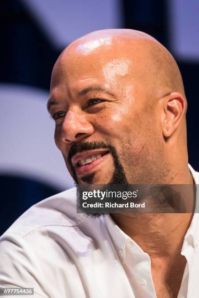 Award winning artist, actor and producer Common speaks during the 'Makers Men' seminar during the Cannes Lions Festival 2017 on June 19, 2017 in...