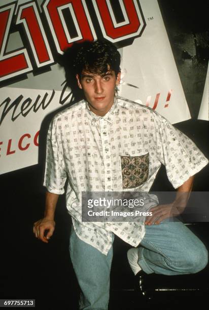 Jonathan Knight at a New Kids On The Block promotional appearance circa 1989 in New York City.