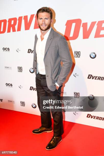 Scott Eastwood, during the "Overdrive" Paris Premiere photocall at Cinema Gaumont Capucine on June 19, 2017 in Paris, France.