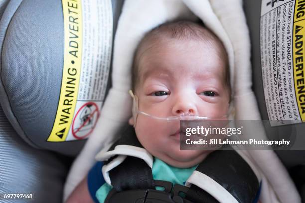 premature baby comes home on oxygen - person on ventilator stock pictures, royalty-free photos & images