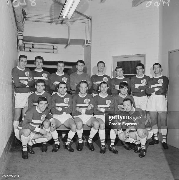 The Peterborough United F.C. Football team, UK, 15th February 1966.