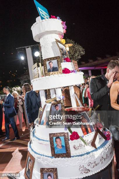 Photograph of the anniversary cake at the 'The Bold and The Beautiful' 30th Anniversary Party during the 57th Monte Carlo TV Festival : Day 3 on June...