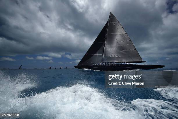 Class yacht Lionheart in action during the America's Cup J Class Regatta, day 2 on June 19, 2017 in Hamilton, Bermuda.