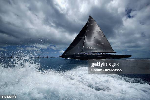 Class yacht Lionheart in action during the America's Cup J Class Regatta, day 2 on June 19, 2017 in Hamilton, Bermuda.