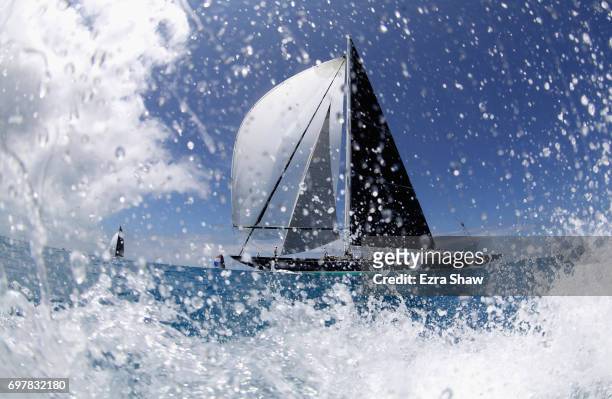 General race action during the America's Cup J Class Regatta on June 19, 2017 in Hamilton, Bermuda.