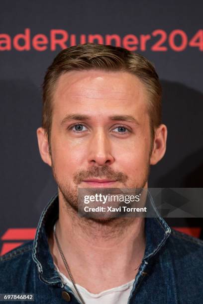 Ryan Gosling attends 'Blade Runner 2049' photocall at Arts Hotel on June 19, 2017 in Barcelona, Spain.