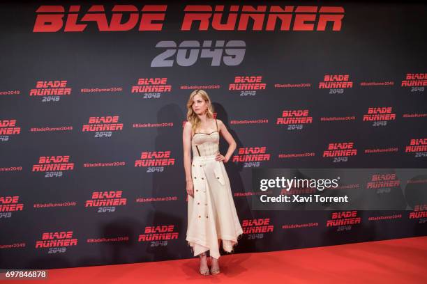 Sylvia Hoeks attends 'Blade Runner 2049' photocall at Arts Hotel on June 19, 2017 in Barcelona, Spain.