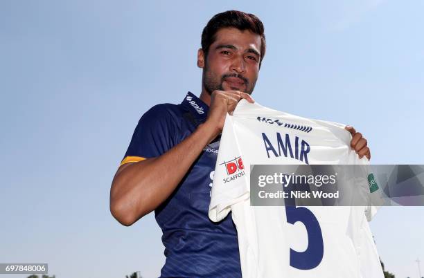 Essex Unveil New Signing Mohammad Amir during the Essex v Warwickshire - Specsavers County Championship: Division One cricket match at the Cloudfm...