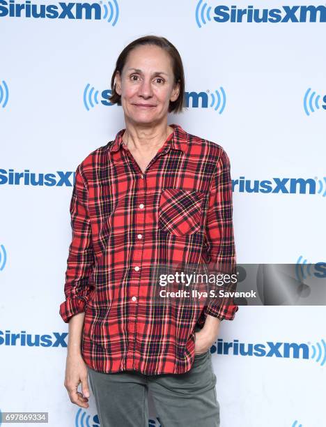 Actress Laurie Metcalf visits the SiriusXM Studios on June 19, 2017 in New York City.