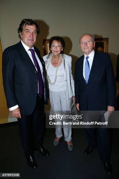 Alexandre Vilgrain, Lise Toubon and her husband Jacques Toubon attend the "Societe ses Amis du Musee d'Orsay" : Dinner Party at Musee d'Orsay on June...