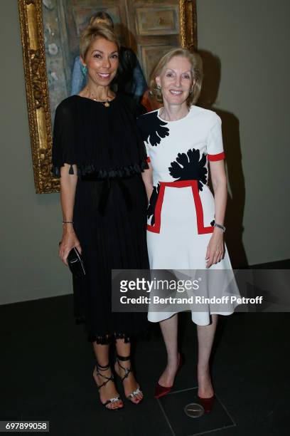 Mathilde Favier and Beatrice Stern attend the "Societe ses Amis du Musee d'Orsay" : Dinner Party at Musee d'Orsay on June 19, 2017 in Paris, France.