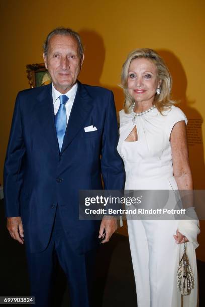 Baron Gerard de Waldner and his wife Baroness Silvia Amelia de Waldner attend the "Societe ses Amis du Musee d'Orsay" : Dinner Party at Musee d'Orsay...