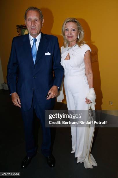 Baron Gerard de Waldner and his wife Baroness Silvia Amelia de Waldner attend the "Societe ses Amis du Musee d'Orsay" : Dinner Party at Musee d'Orsay...