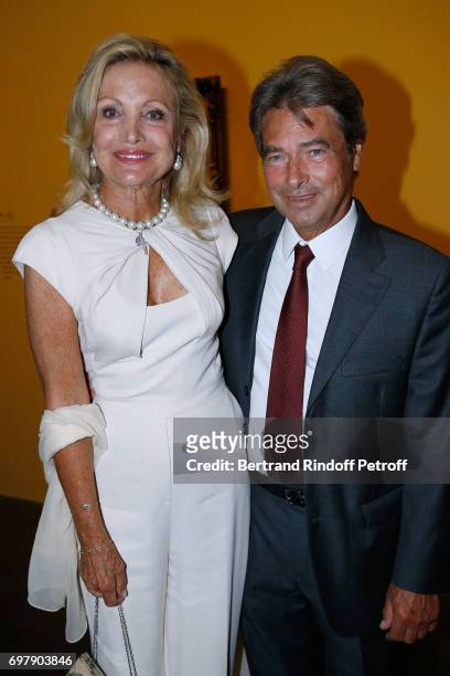 Baroness Silvia Amelia de Waldner and Francois Rochas attend the "Societe ses Amis du Musee d'Orsay" : Dinner Party at Musee d'Orsay on June 19, 2017...