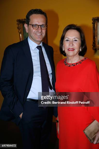 Francoise Gallimard and guest attend the "Societe ses Amis du Musee d'Orsay" : Dinner Party at Musee d'Orsay on June 19, 2017 in Paris, France.