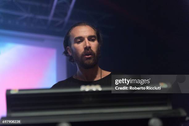 Jamie Terry of Australian band Pond performs on stage at The Art School on June 19, 2017 in Glasgow, Scotland.