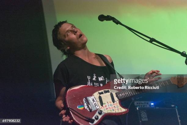 Nick Allbrook of Australian band Pond performs on stage at The Art School on June 19, 2017 in Glasgow, Scotland.
