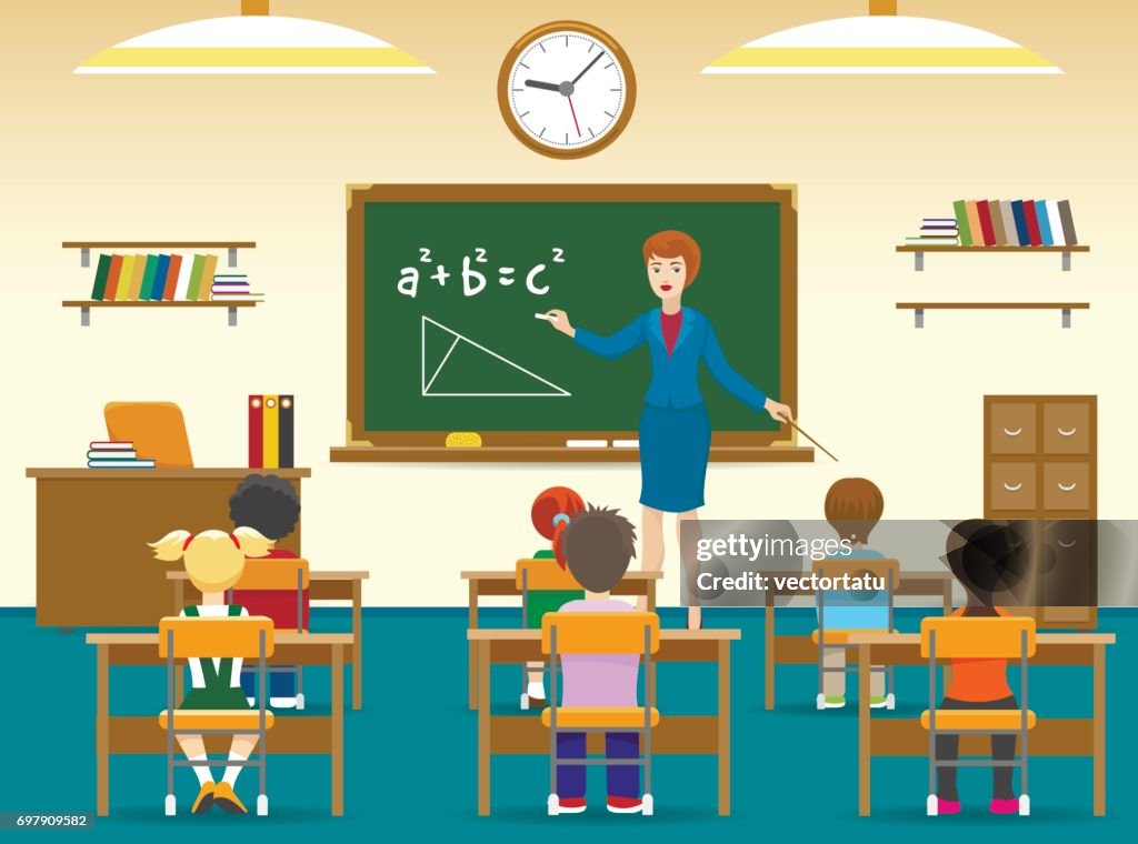 Kids sitting in classroom