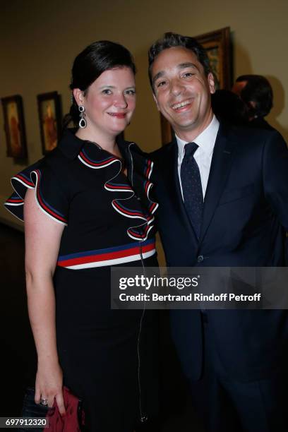 Noemie Seilliere and her husband Charles de Yturbe attend the "Societe ses Amis du Musee d'Orsay" : Dinner Party at Musee d'Orsay on June 19, 2017 in...