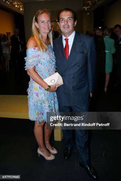 Prince Charles-Emmanuel de Bourbon-Parme and his wife Princess Constance de Bourbon-Parme attend the "Societe ses Amis du Musee d'Orsay" : Dinner...